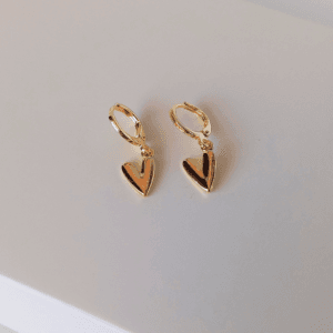 Brinco de argola coração ternura