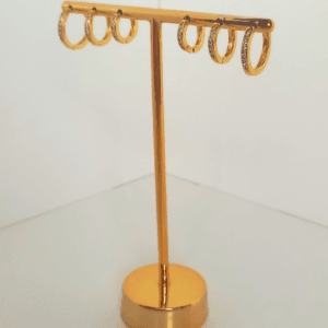 Trio de argolas cravejadas