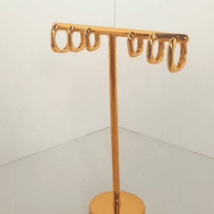 Trio de argolas lisas