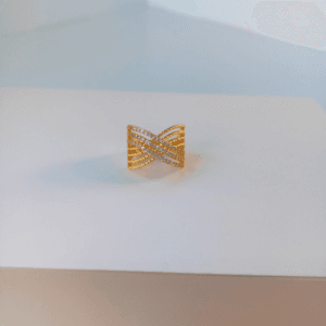 Anel luxo entrelaçado