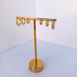 Trio de argolas brilhantes